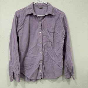 J Crew Corduroy Button Down Shirt Lavender Purple Long Sleeve Size S